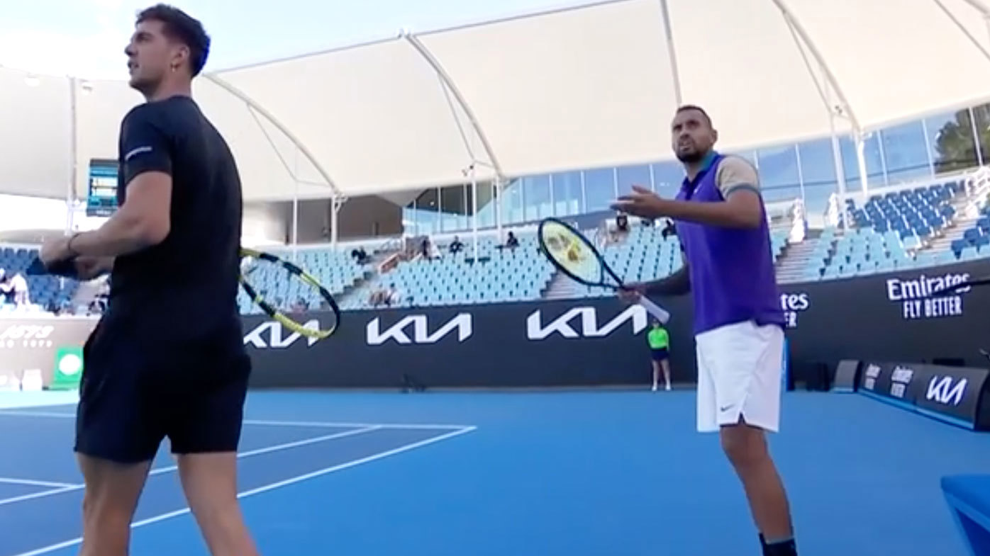Kyrgios, Kokkinakis cop comical code violation