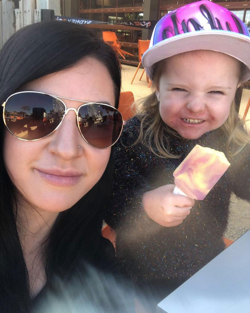 Lara Scott pictured with her daughter Lylah.