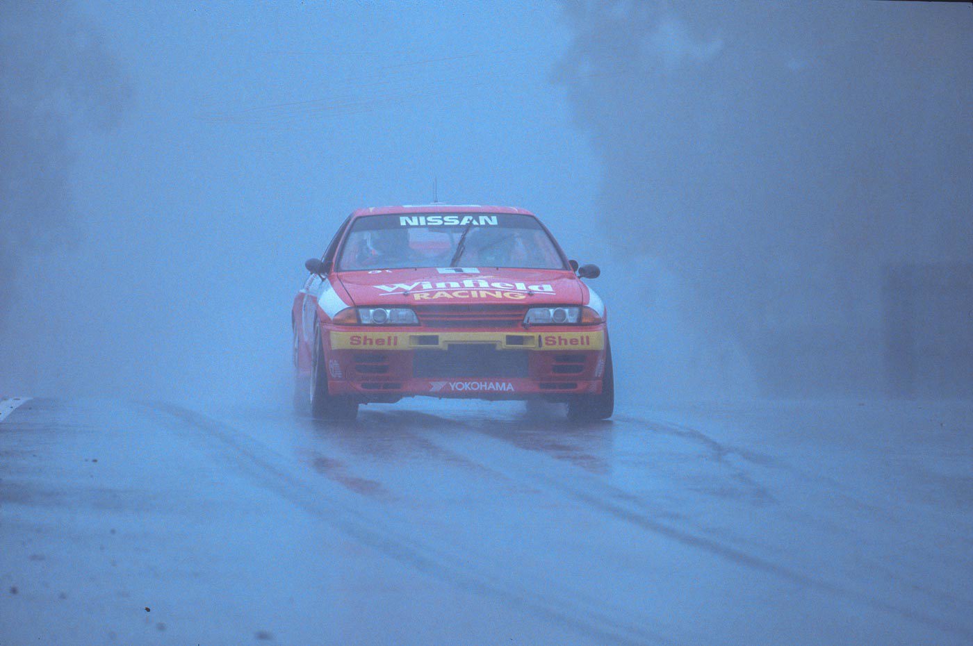 Torrential rain battered Mount Panorama late in the race, triggering a sequence of chaotic scenes.