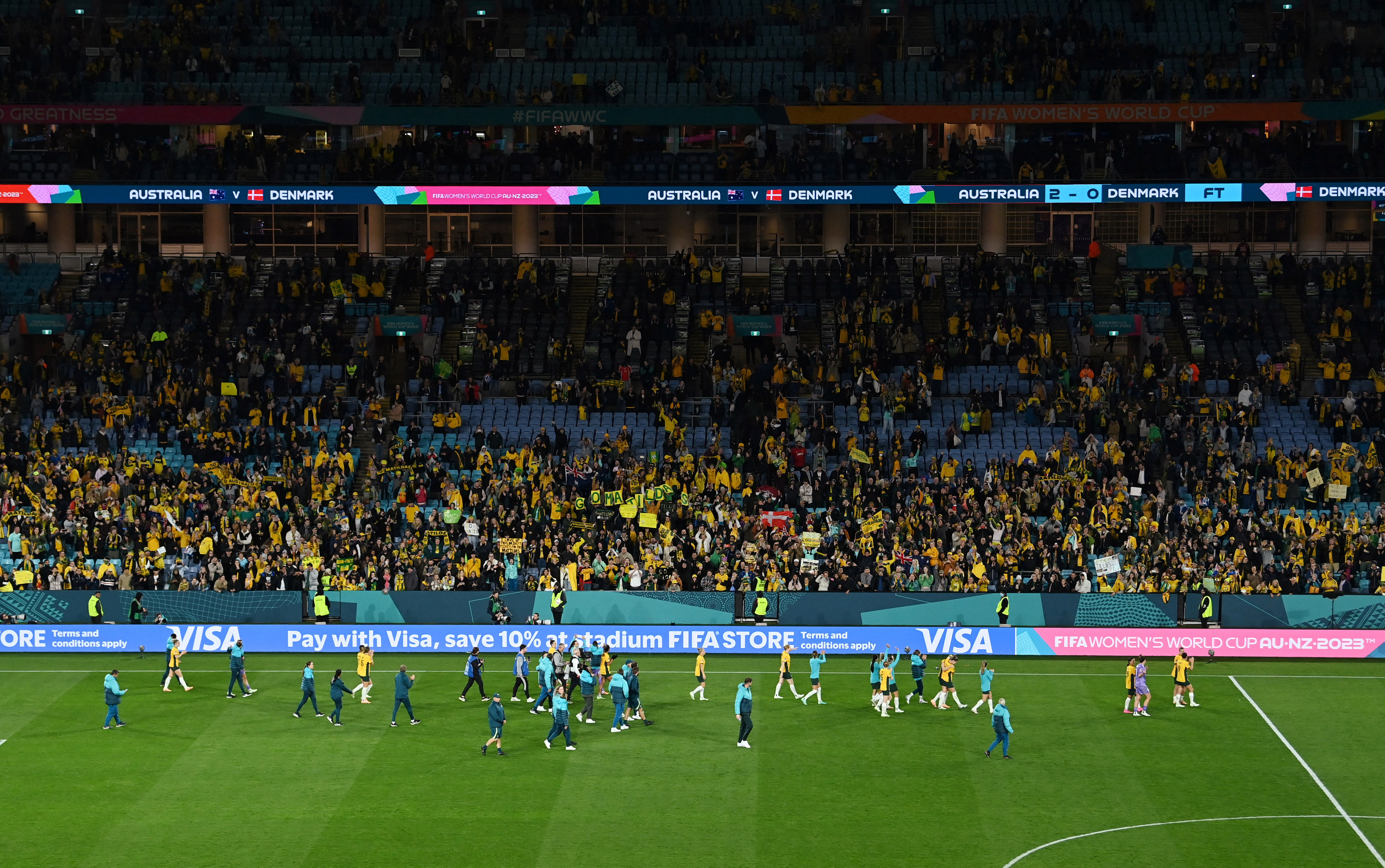 The Matildas-England semi-final is expected to be played in dry conditions at Stadium Australia.