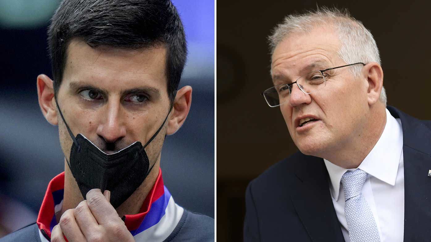 Novak Djokovic and Scott Morrison.