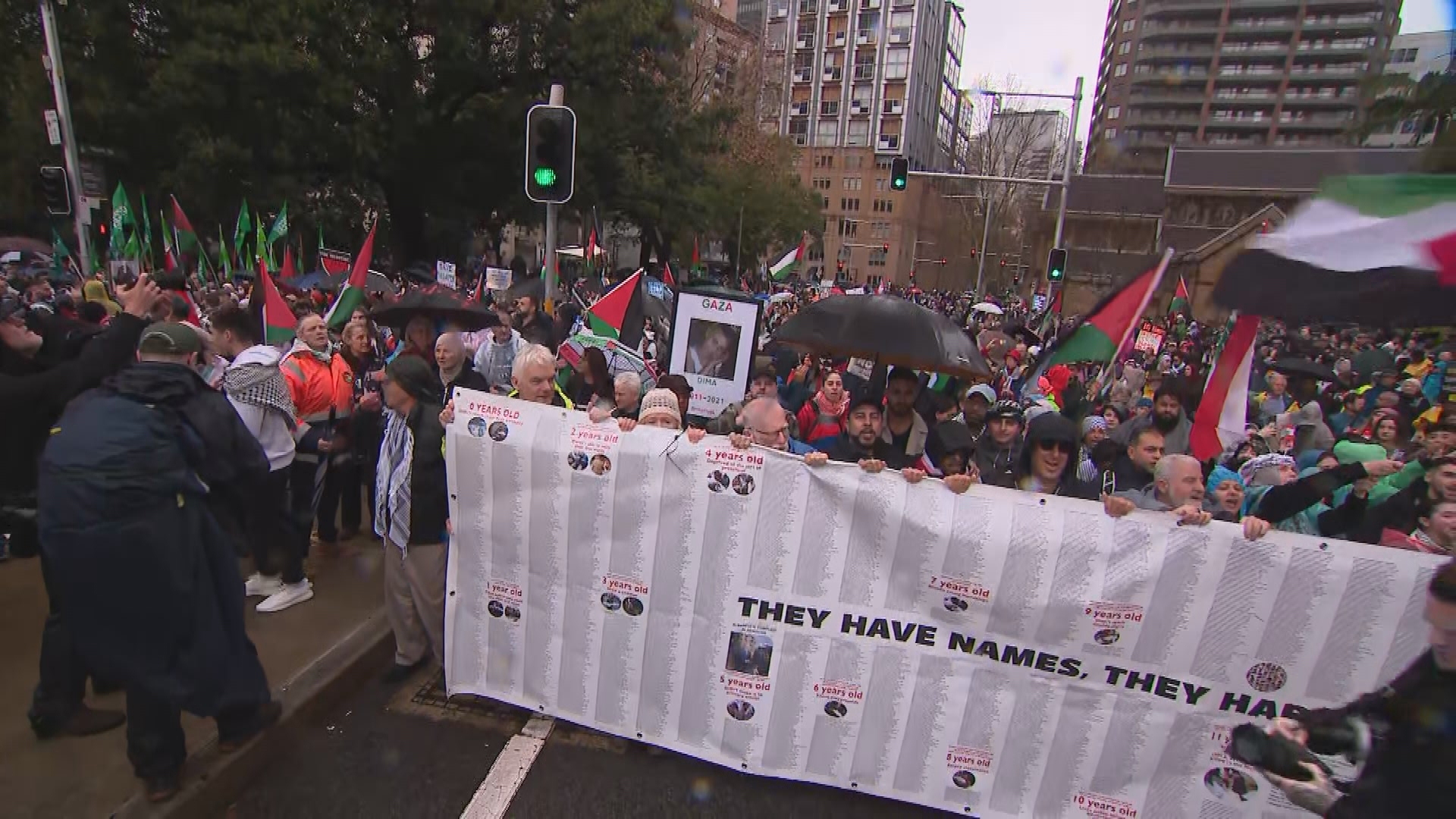 Pro-Palestine protest meeting point Sydney
