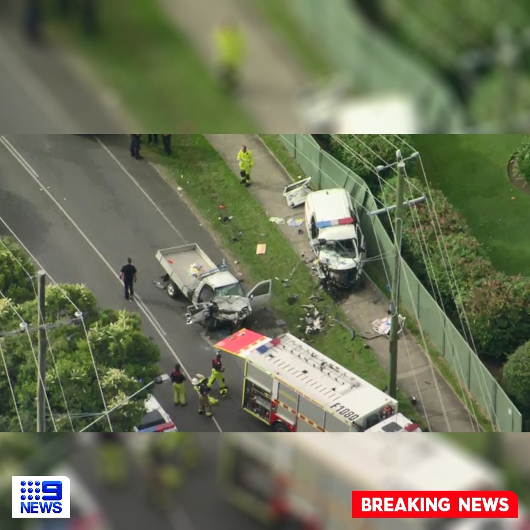 A police car was involved in a major crash in Queensland's south-east in Caboolture. 