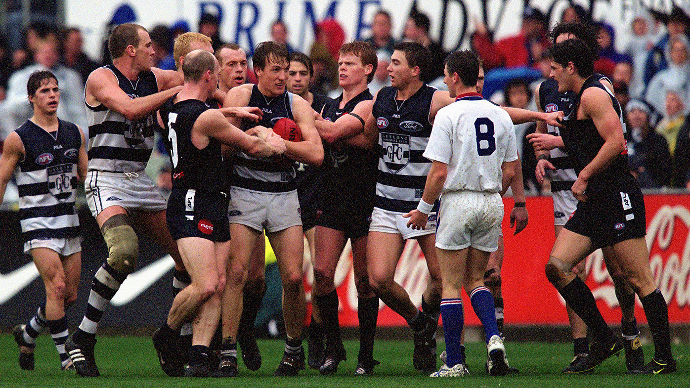 Geelong v Carlton fight