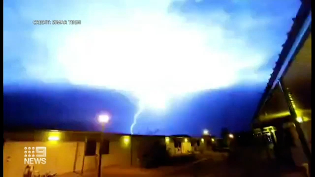 The weather system produced lighting strikes in a matter of minutes. 