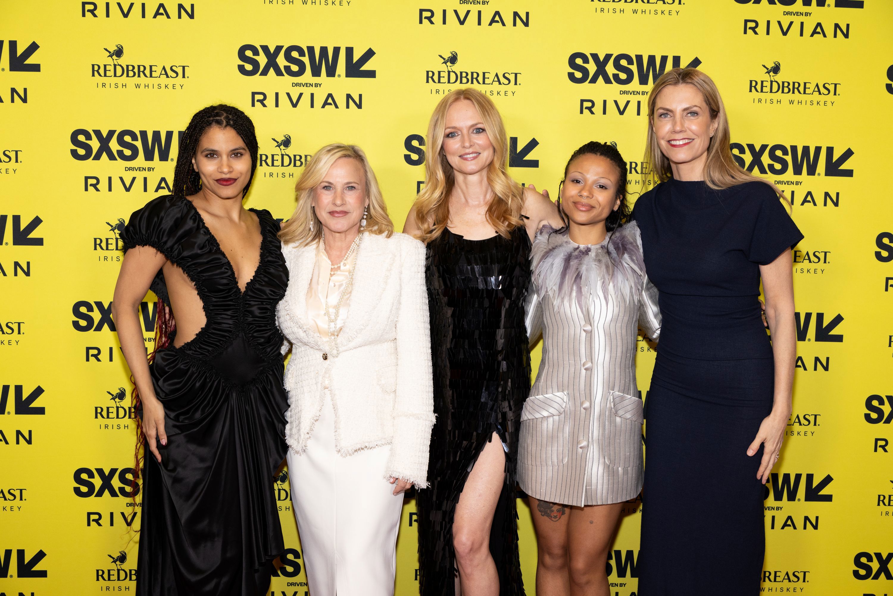 L-R: Zazie Beetz, Patricia Arquette, Heather Graham, Myha'la and Barbara Muschietti