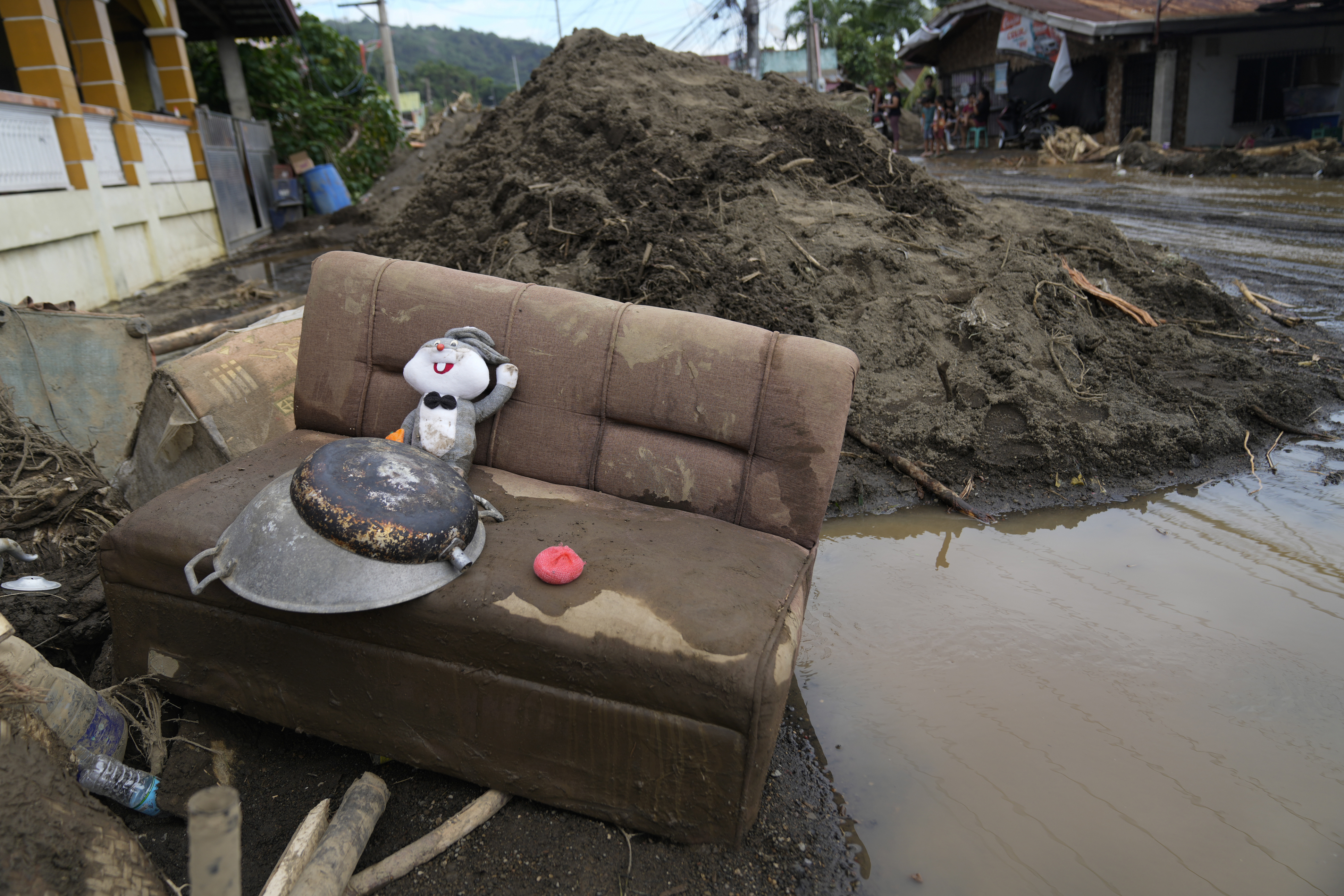 Tropical Storm Trami struck homes in Talisay, Batangas province, Philippines