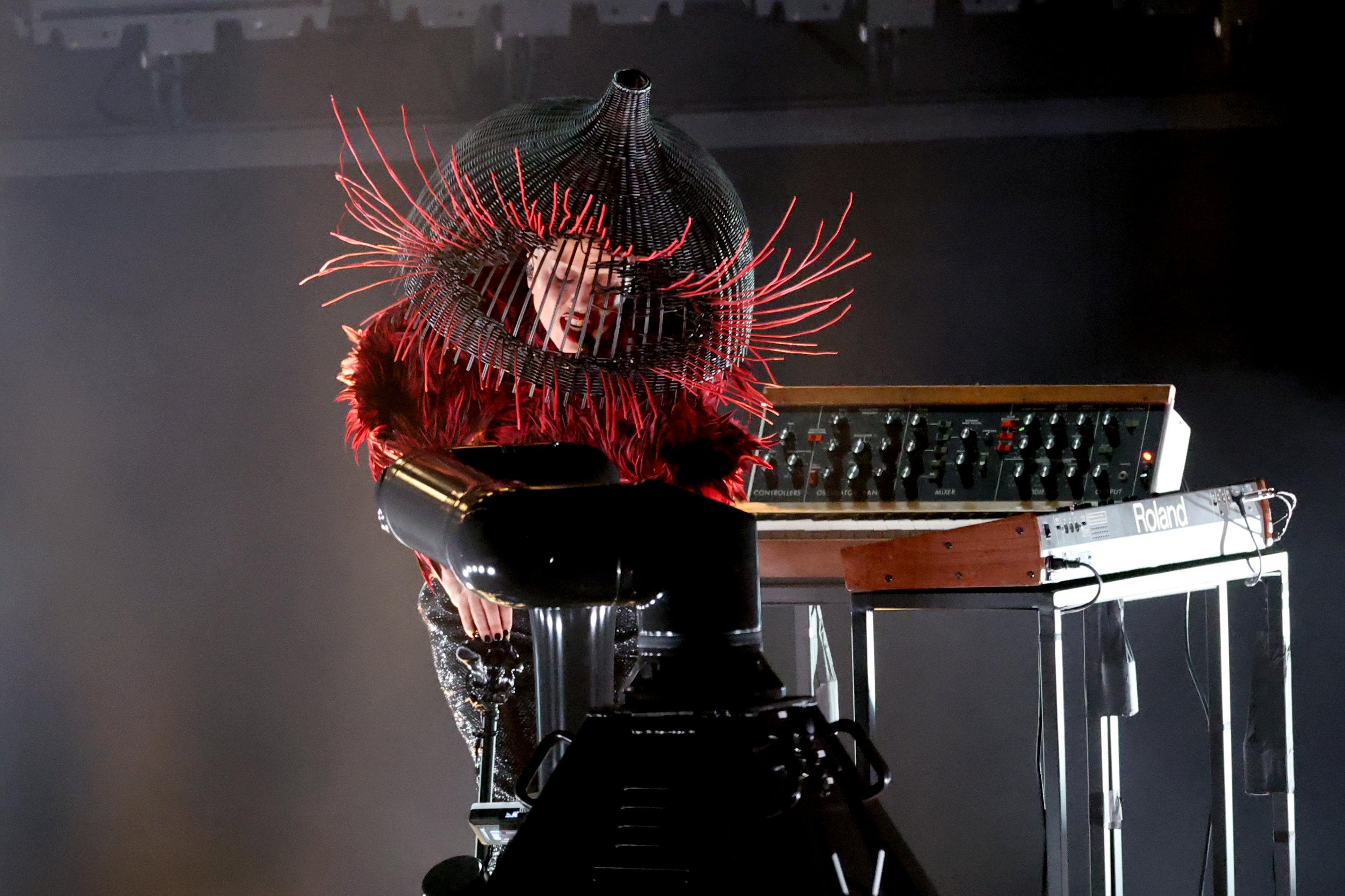 Lady Gaga performing at the 2026 Grammys