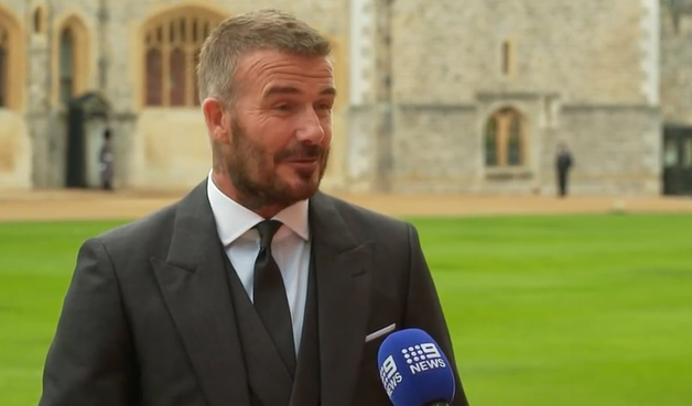 Sir David Beckham speaks to Nine News