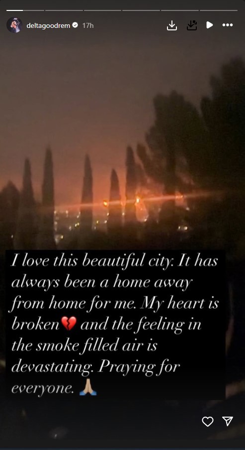 Delta Goodrem's message after LA fires