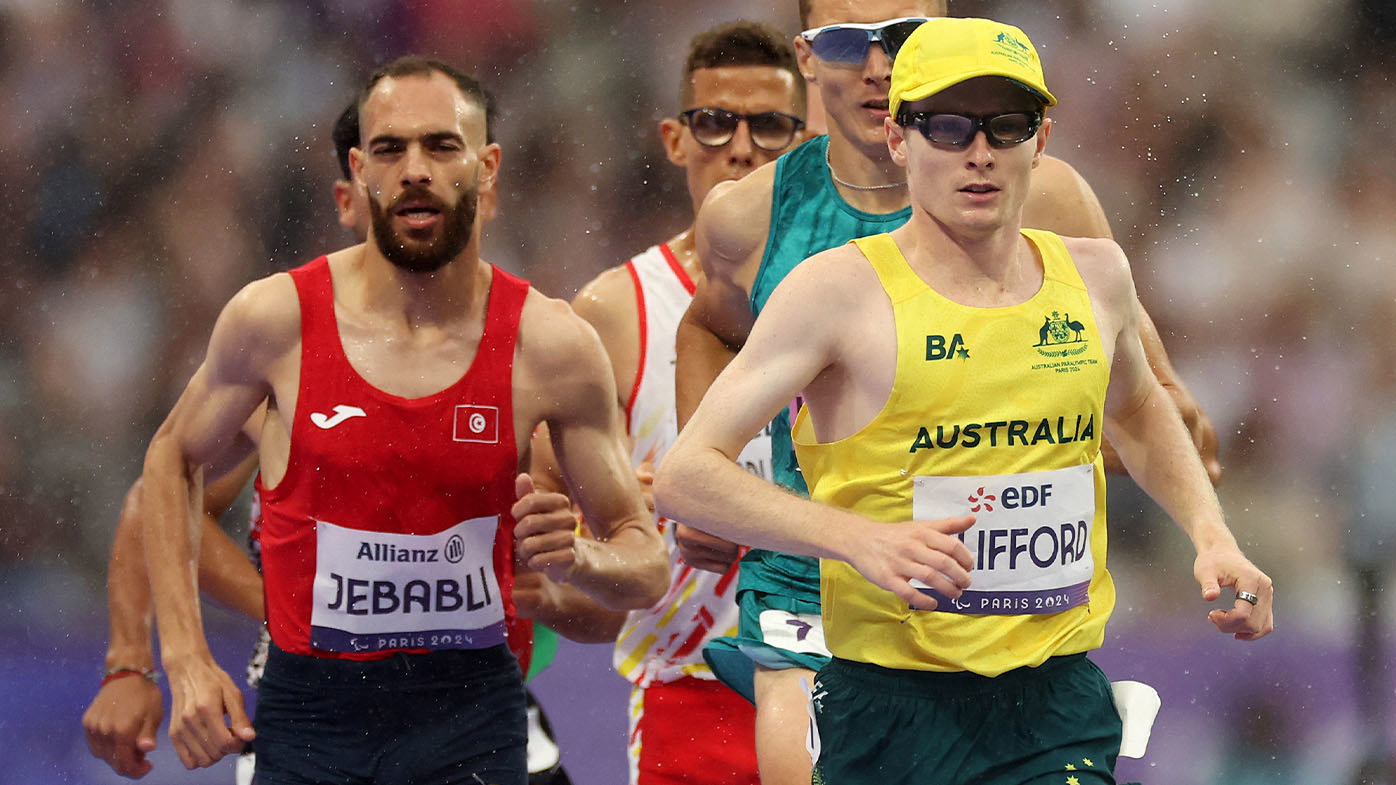 Australia's Jaryd Clifford running in Paris.