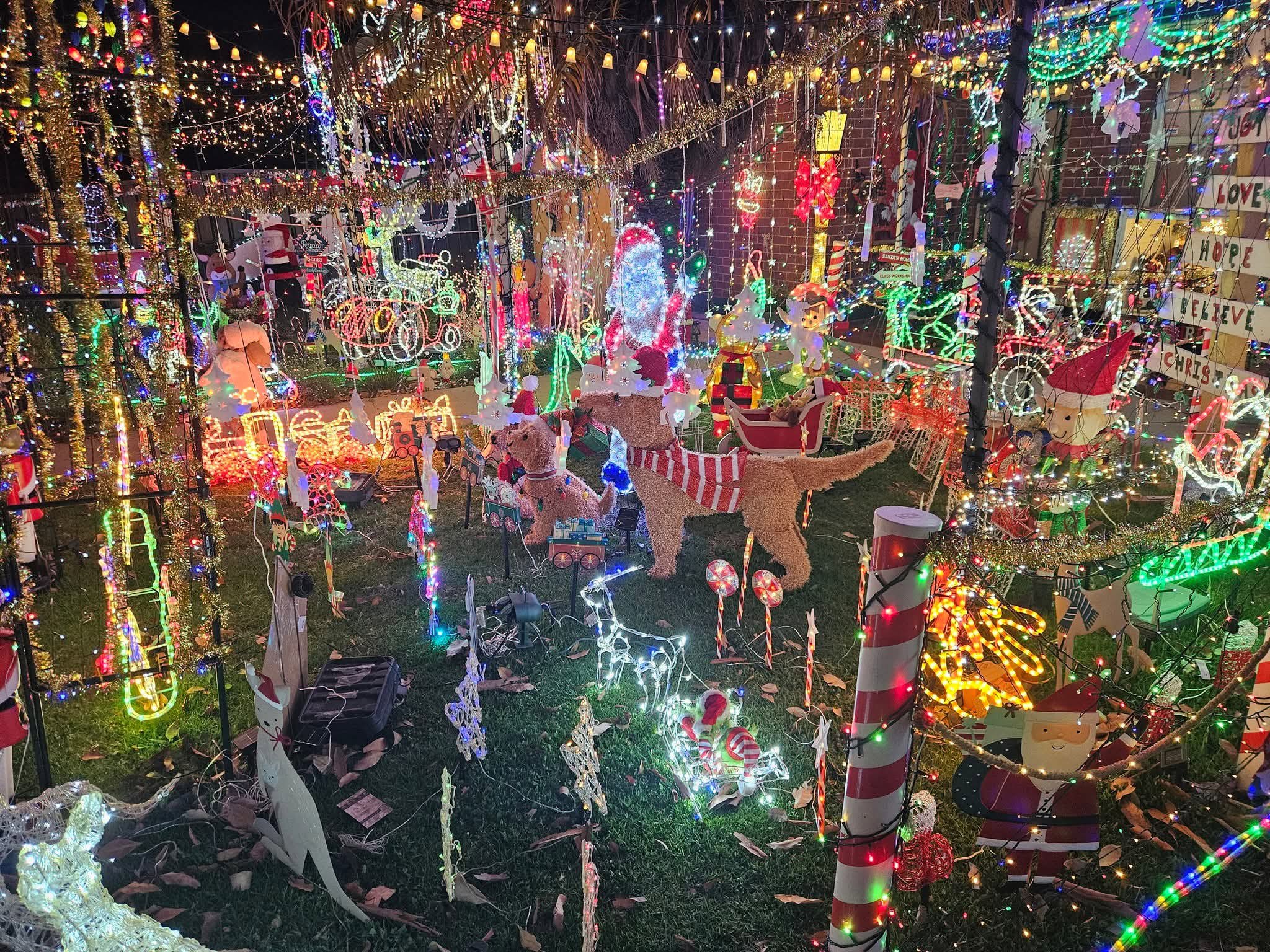 Christmas lightsi n Croydon Park, SA