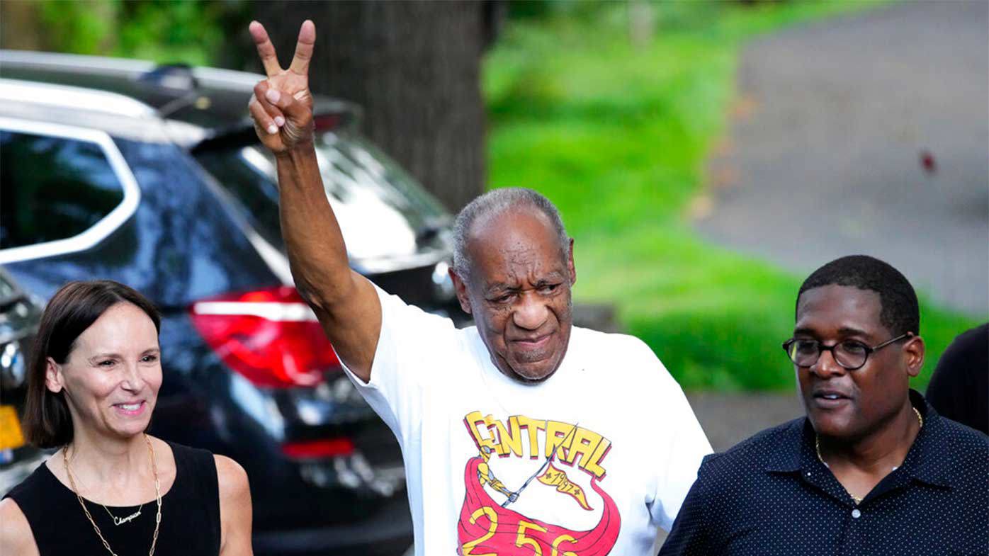 Comedian Bill Cosby returns to his home in suburban Philadelphia.