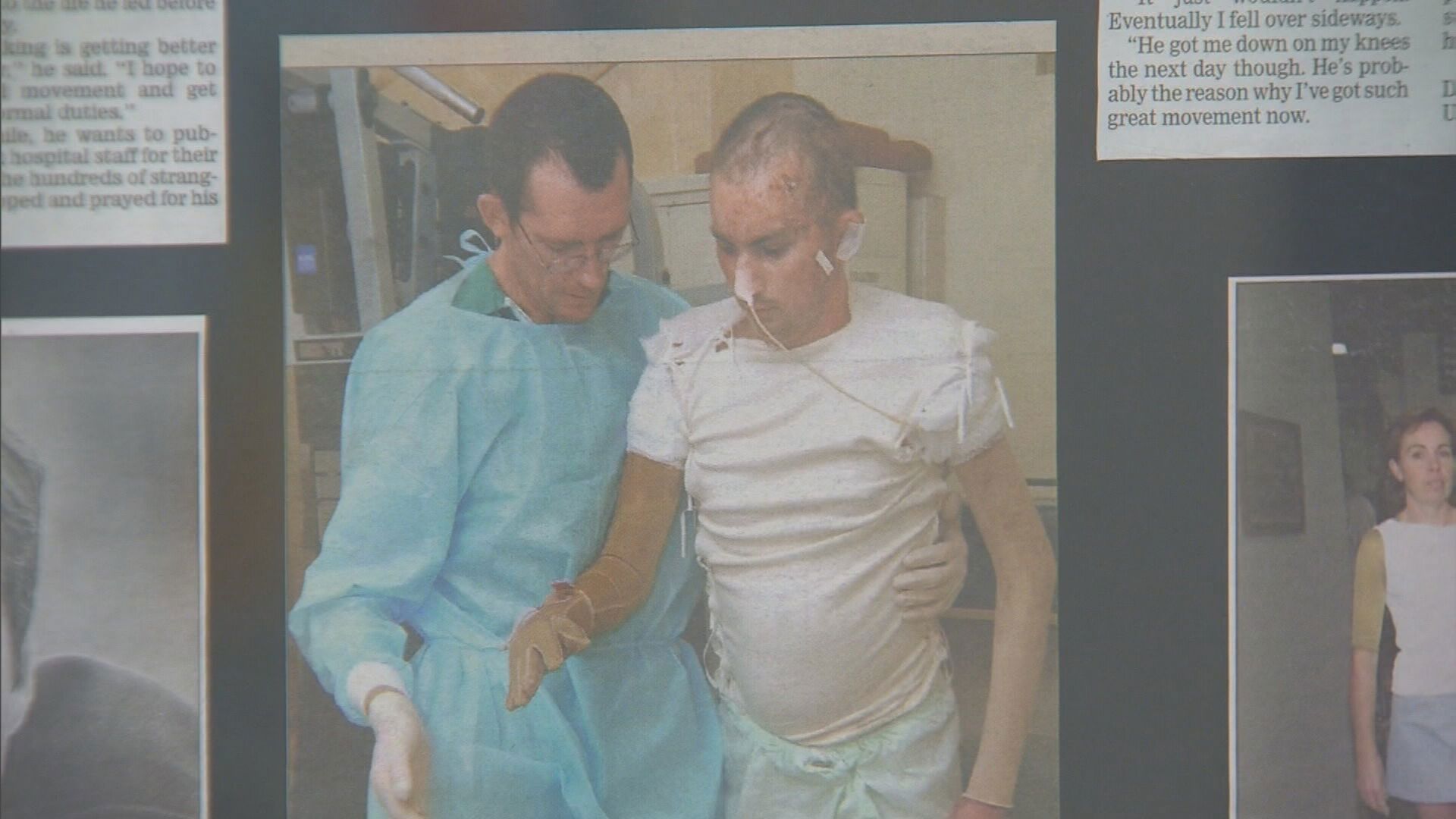 He has had a total of 28 operations and was the last Western Australian to leave hospital in January 2003.