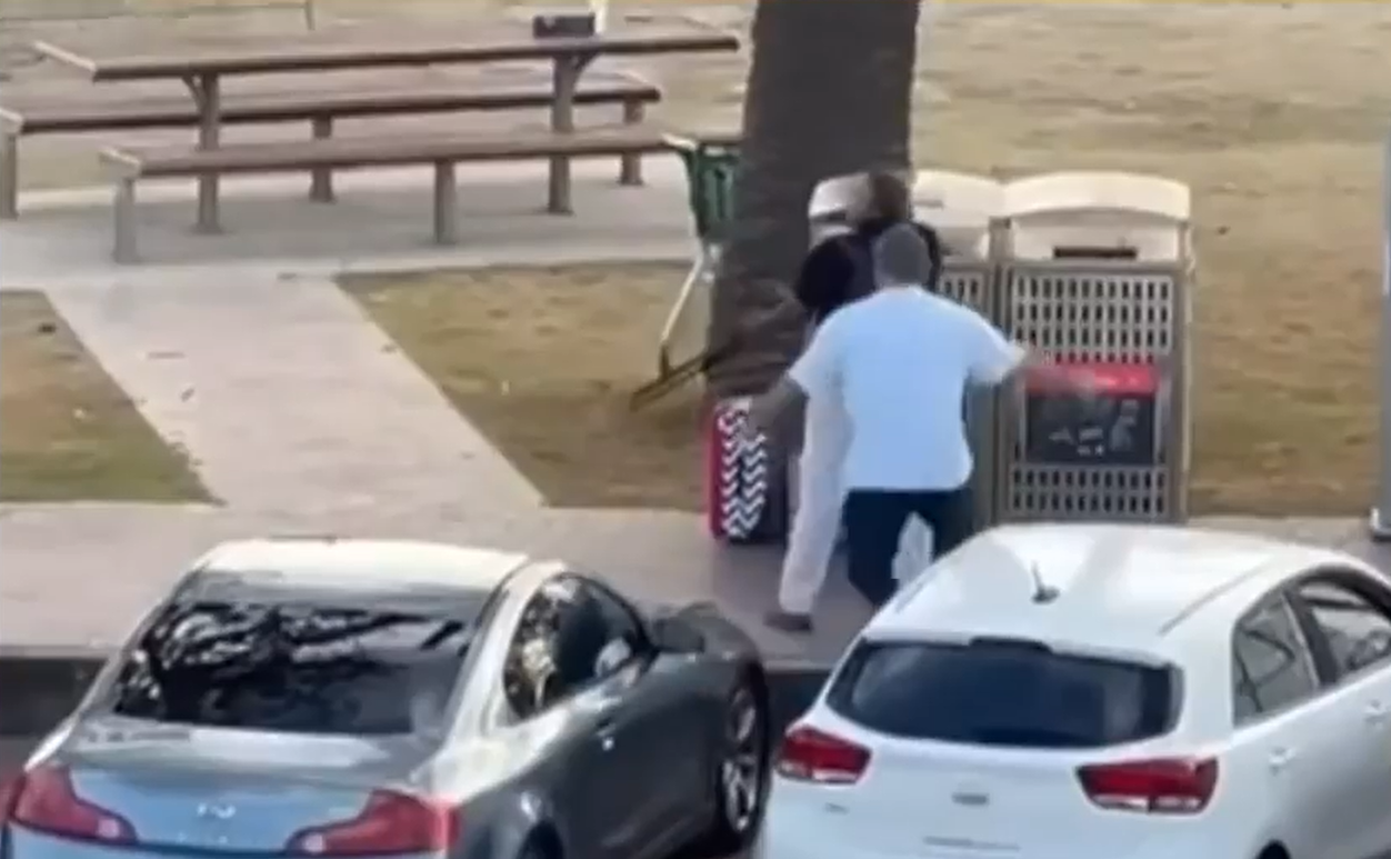 Footage from the moment showed Ahmed leaping out from behind some cars and tackling ﻿Akram, snatching his gun away from him and pointing it back at him.