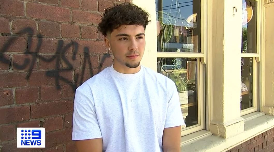 A Melbourne teenager has wrangled with an alleged burglar, holding him down before police arrived.