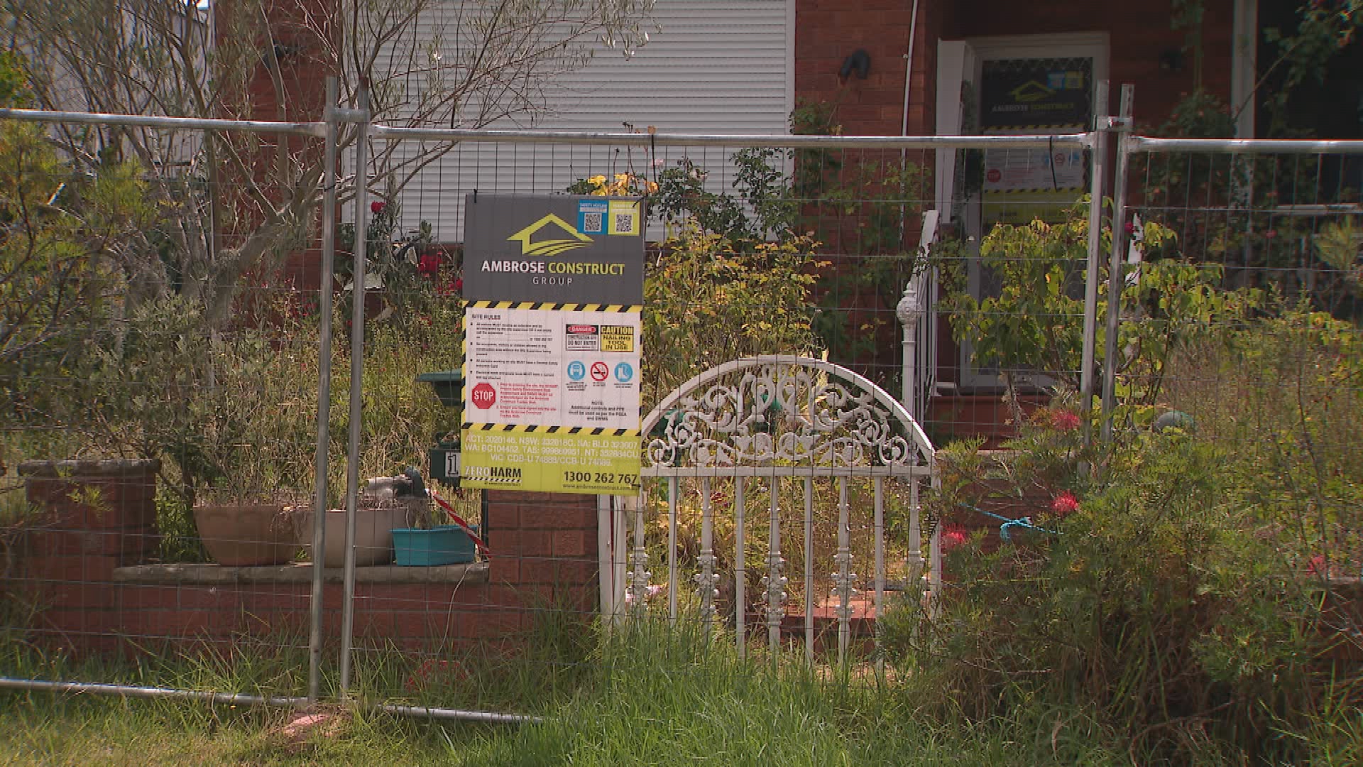 The property is fenced off, after a freak storm left the house plagued with mould.