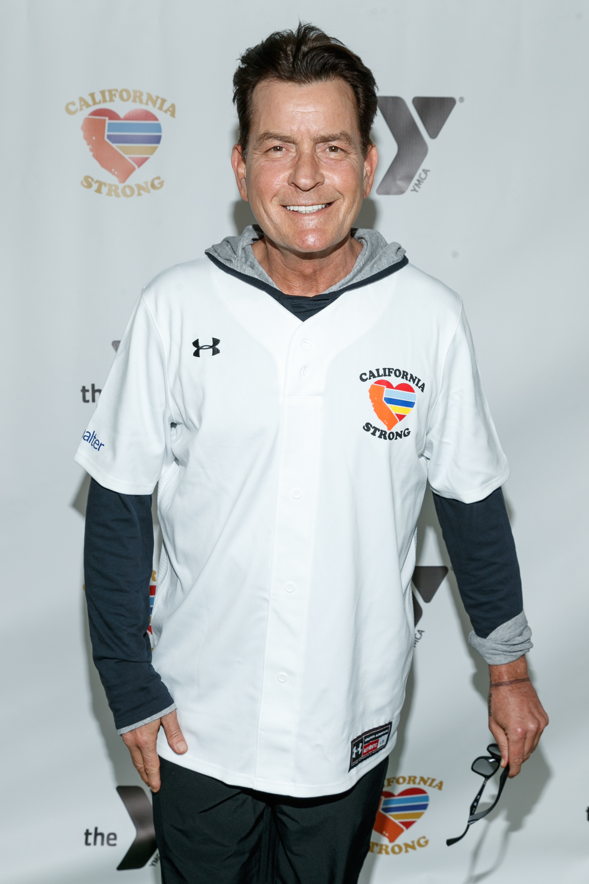 Charlie Sheen attends a charity softball game to benefit "California Strong" at Pepperdine University on January 13, 2019 in Malibu, California.