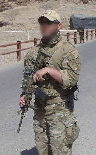 Former Australian soldier Shane Healy pictured on patrol in 2012, in southern Afghanistan - a part of the country he claims will welcome the rise of the Taliban.