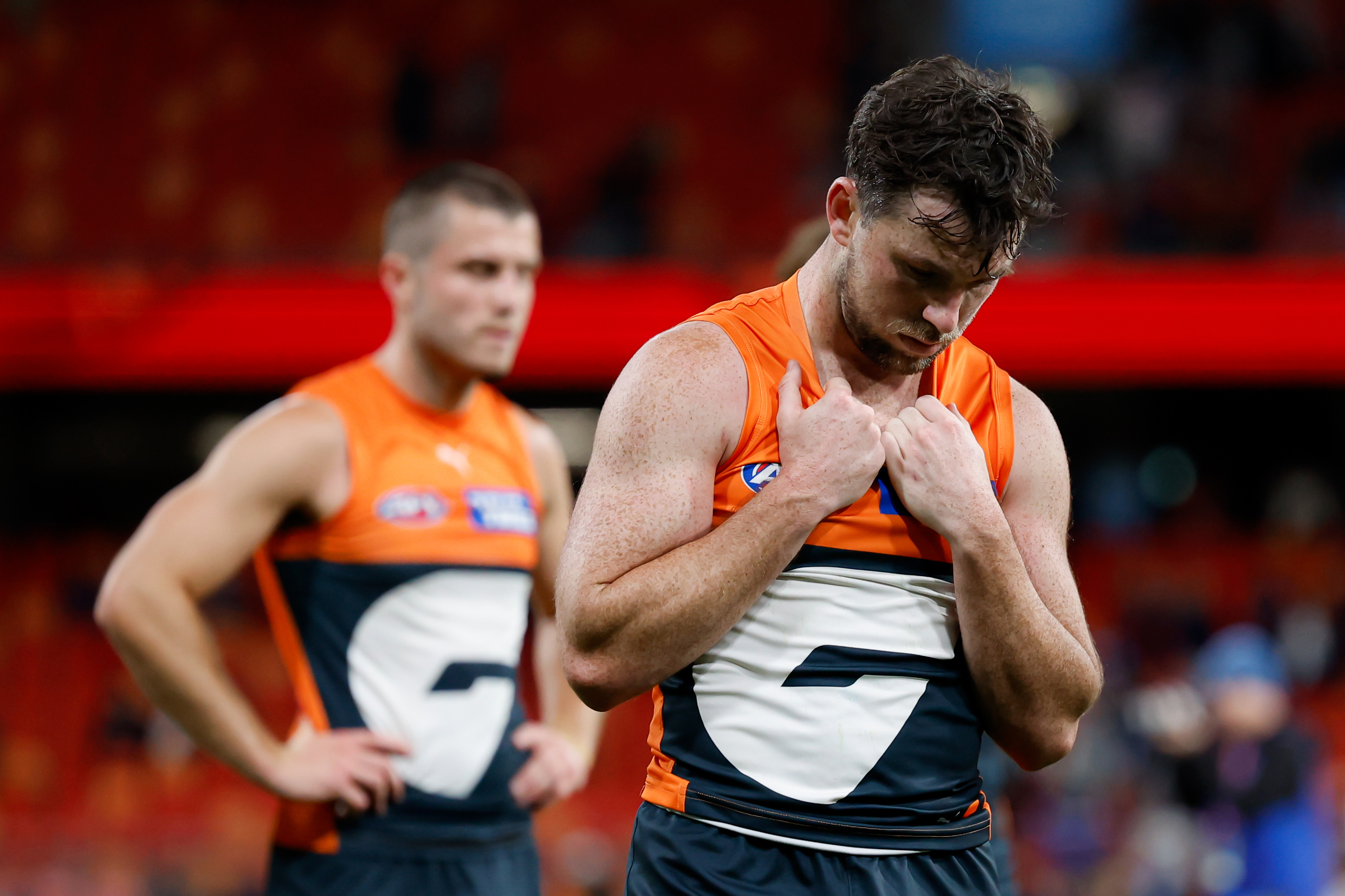 Brent Daniels is heartbroken after GWS' loss to Brisbane.