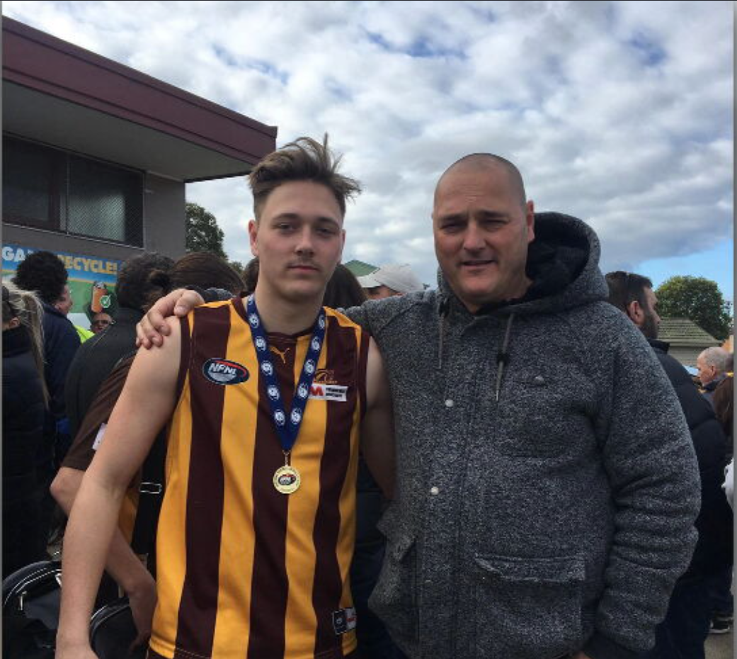 Aidan Becker, left, has been remembered as a "beautiful boy".