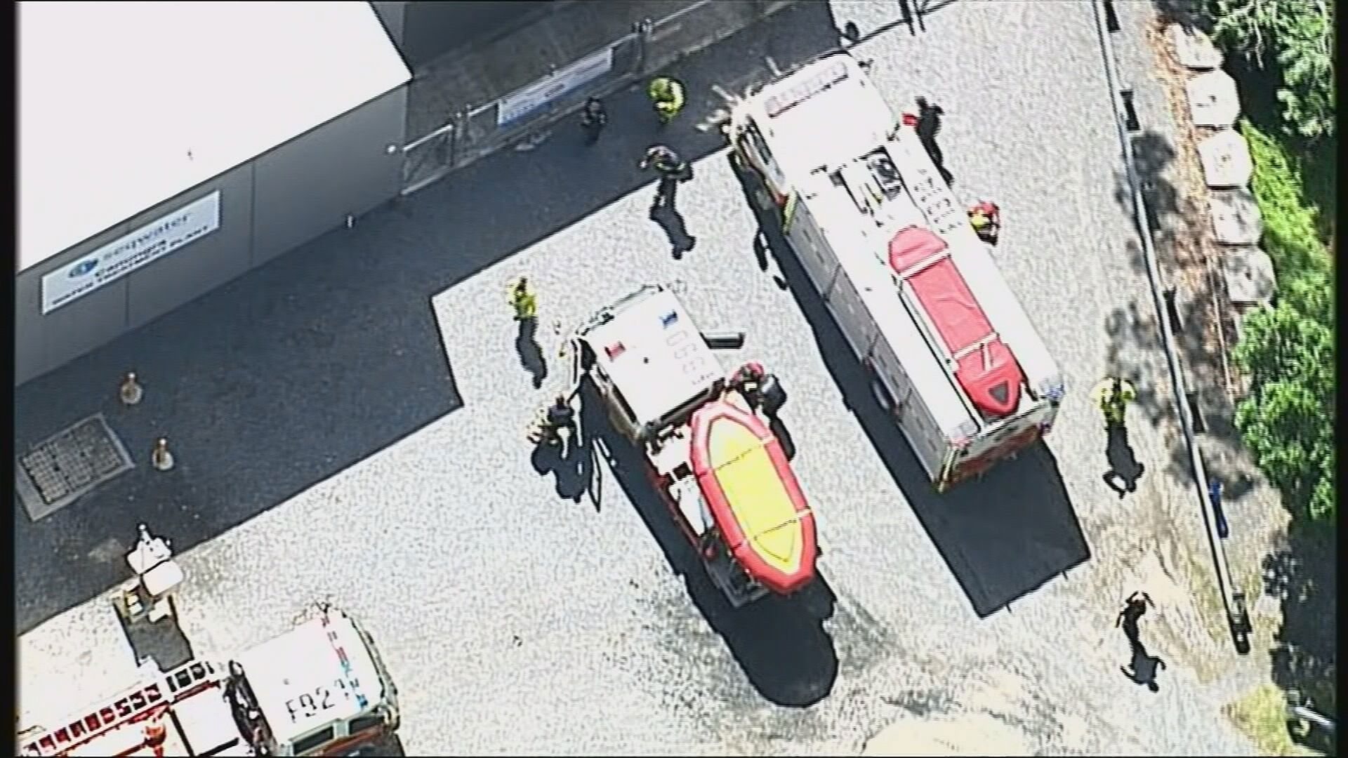 QFES swift water crews have been deployed to Canungra Creek to help retrieve Mr Hornman's vehicle. 