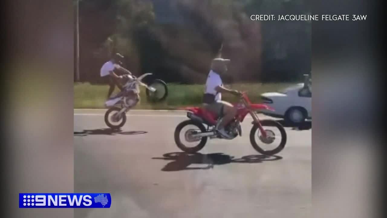 A group of teenage dirt bike riders have been arrested following a mass ride across Melbourne, with police alleging the riders performed dangerous stunts on major freeways.