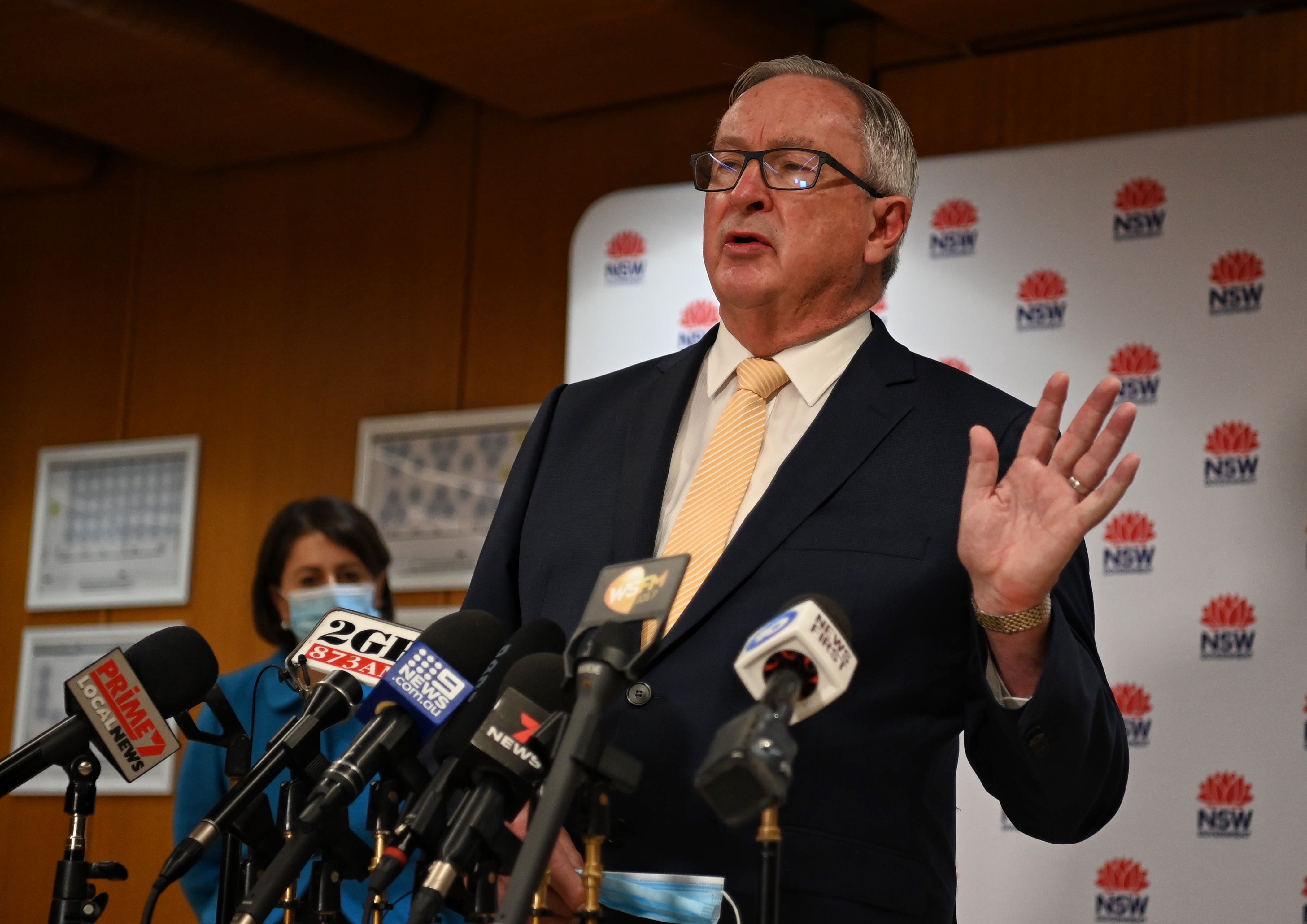 Brad Hazzard announced new Covid restrictions at todays press conference Photo Nick Moir 23 June 2021