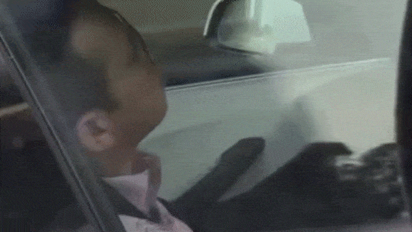 Man seemingly caught asleep while driving on major motorway