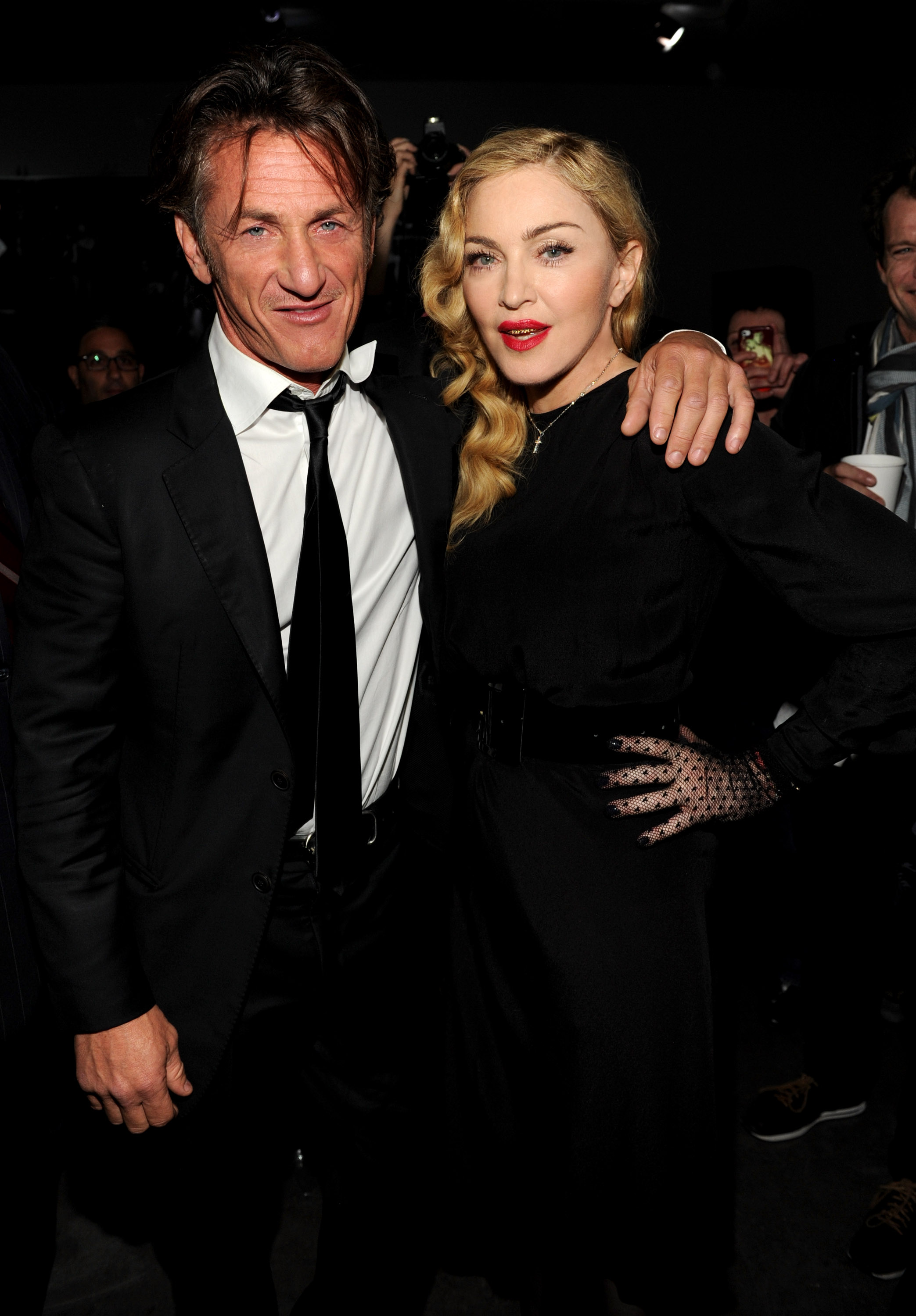 Madonna and Sean Penn at the Gagosian Gallery on September 24, 2013 in New York City.