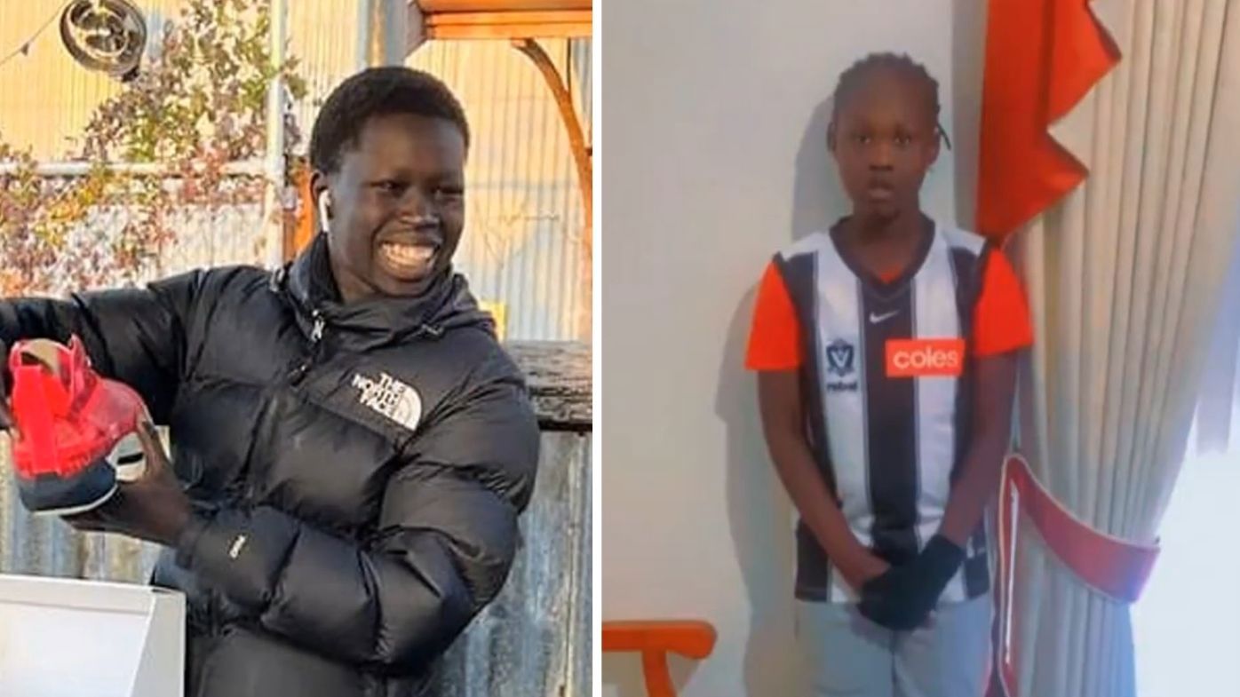 Dau Akueng, 15, (left) and 12-year-old Chol Achiek.