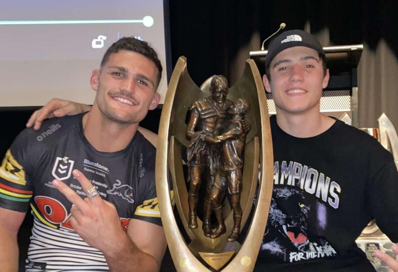 Nathan Cleary with teenage brother Jett.