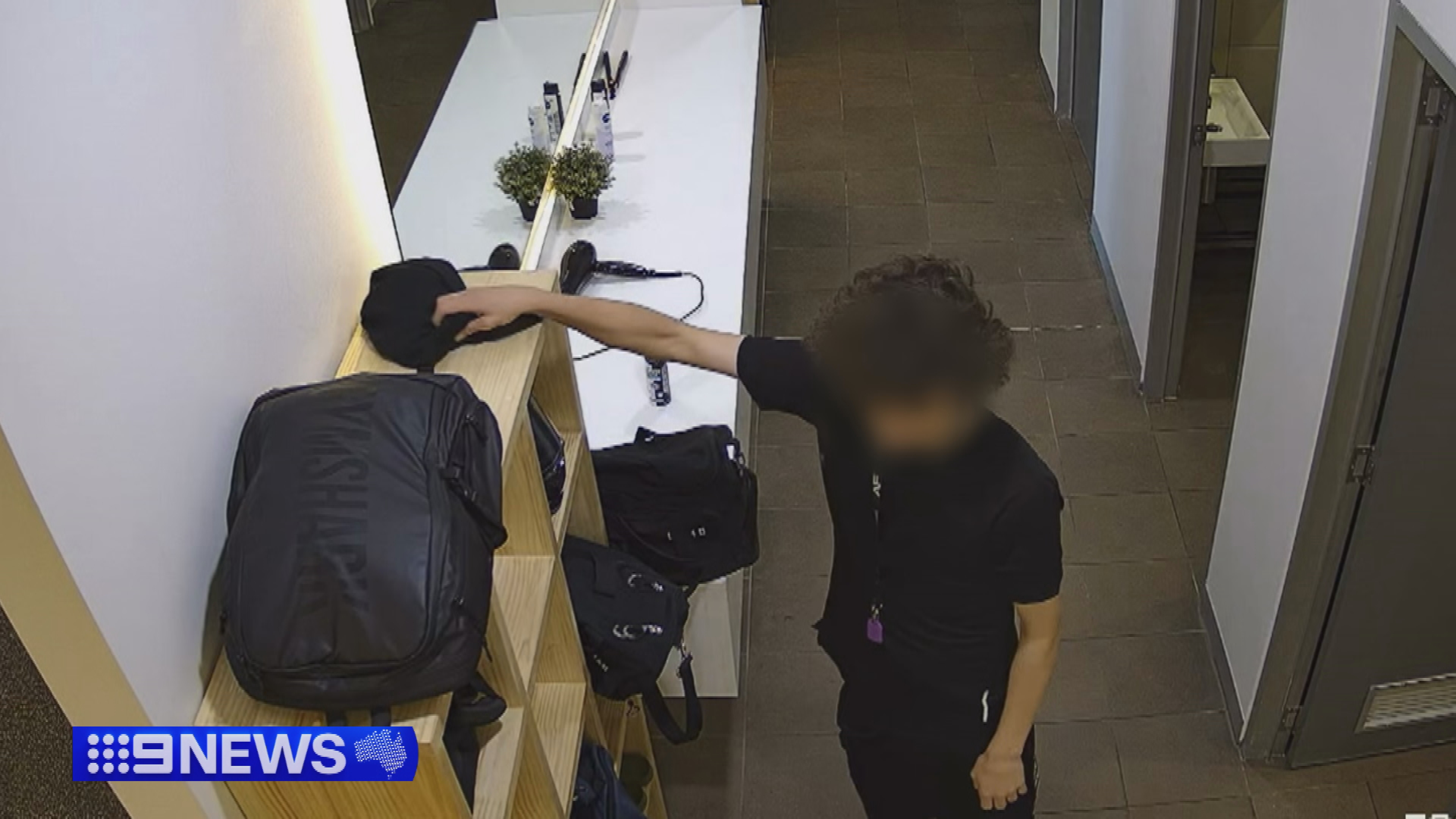 The alleged offender was seen rummaging through members' belongings.