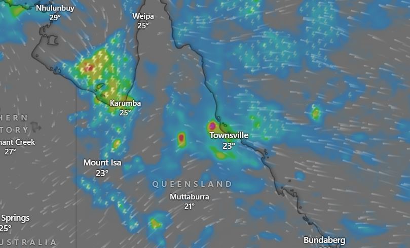 Rainfall in North Queensland