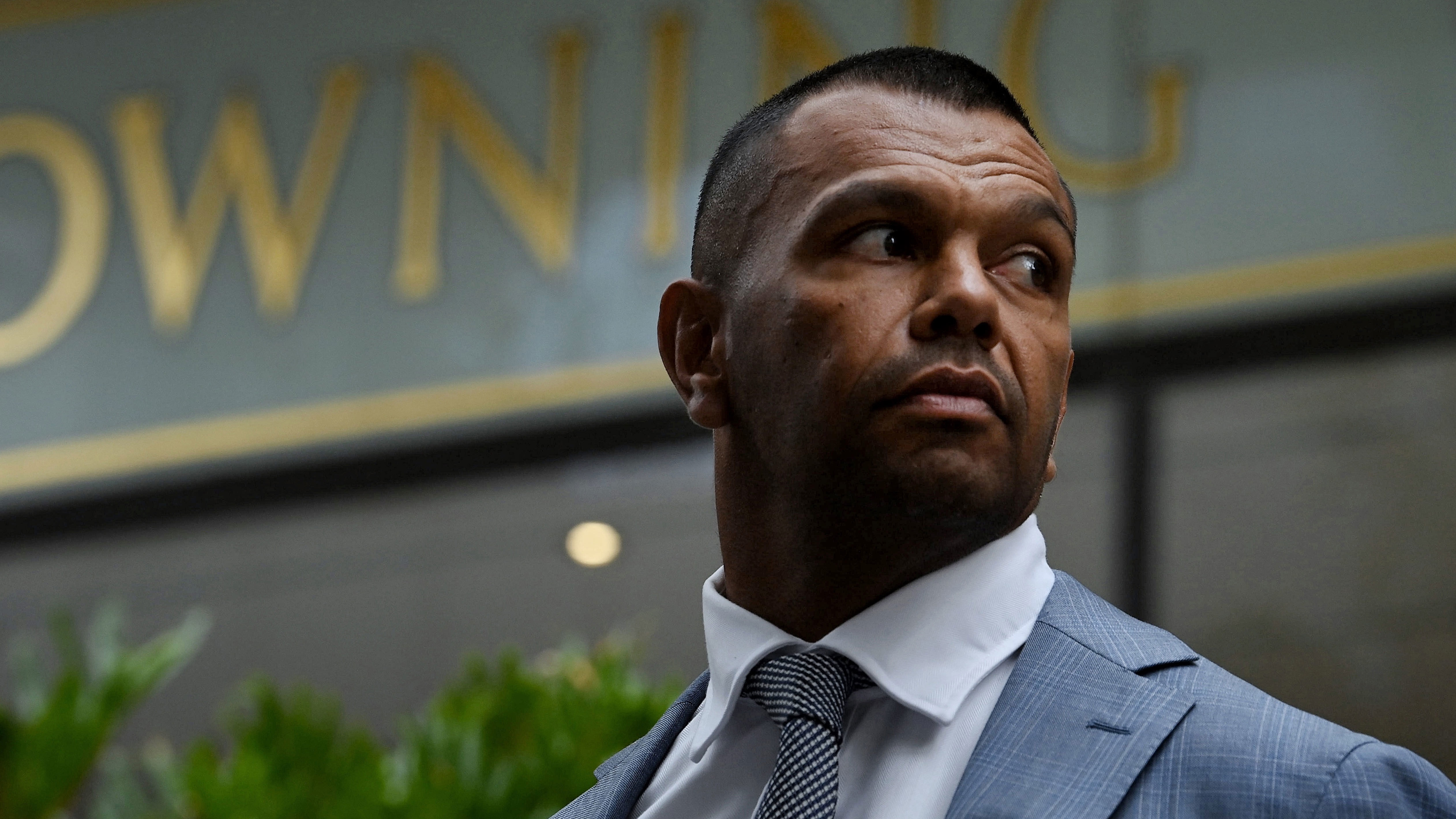 Wallabies player Kurtley Beale during a lunch break in his sexual assault trial at Downing Centre District Court in Sydney, NSW. January 30, 2024.