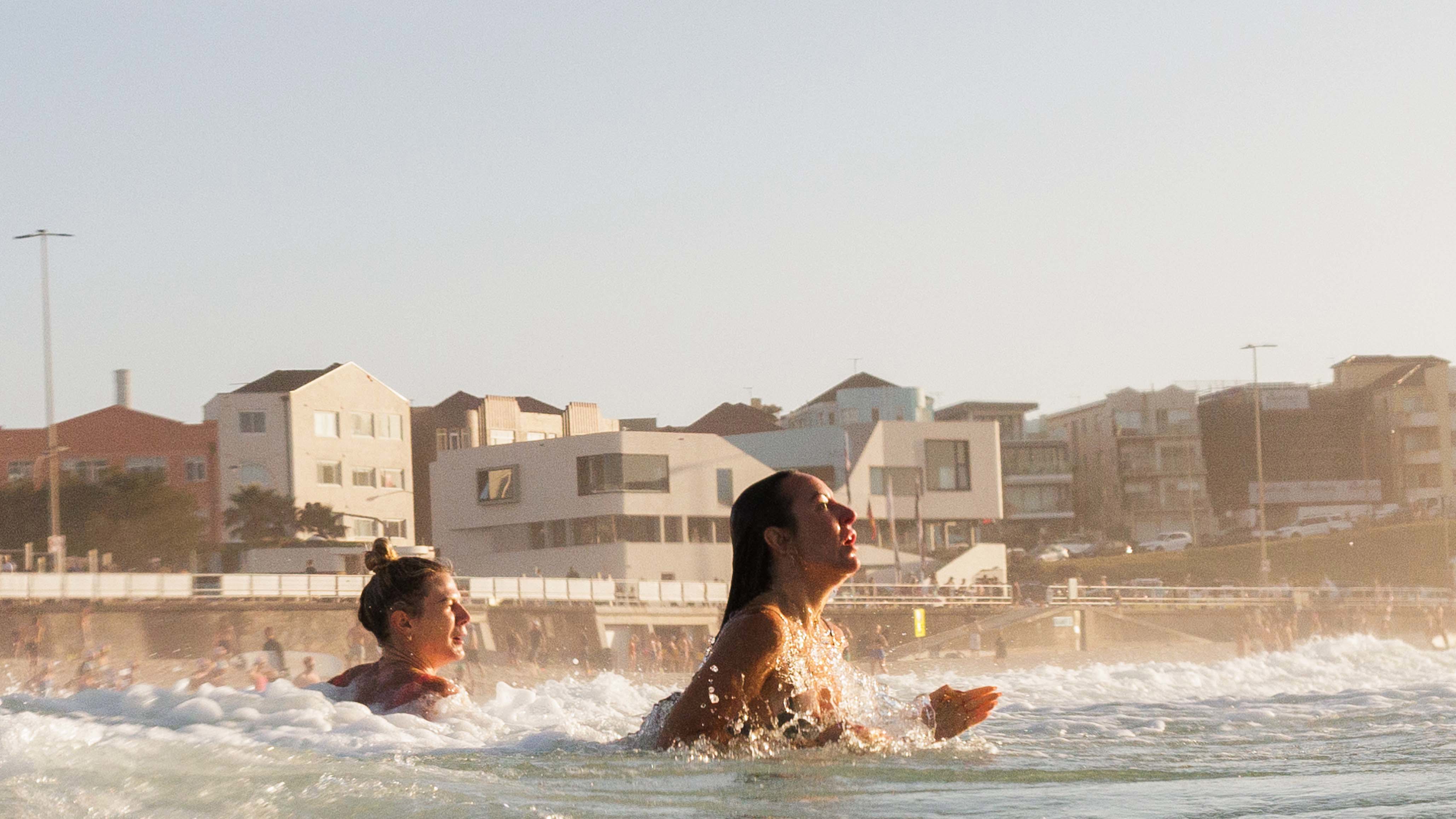 Swimmers hit the water at Bondi Beach on November 27, 2024 in Sydney, Australia.