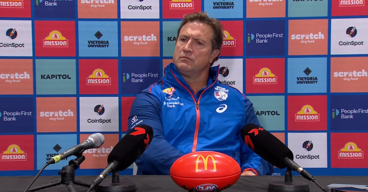 When asked about his pre-match clash with Kane Cornes, Luke Beveridge refused to bite.