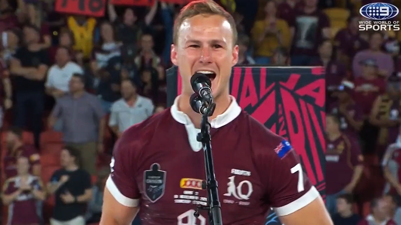 DCE's famous 'worst team ever' victory speech. (Nine)