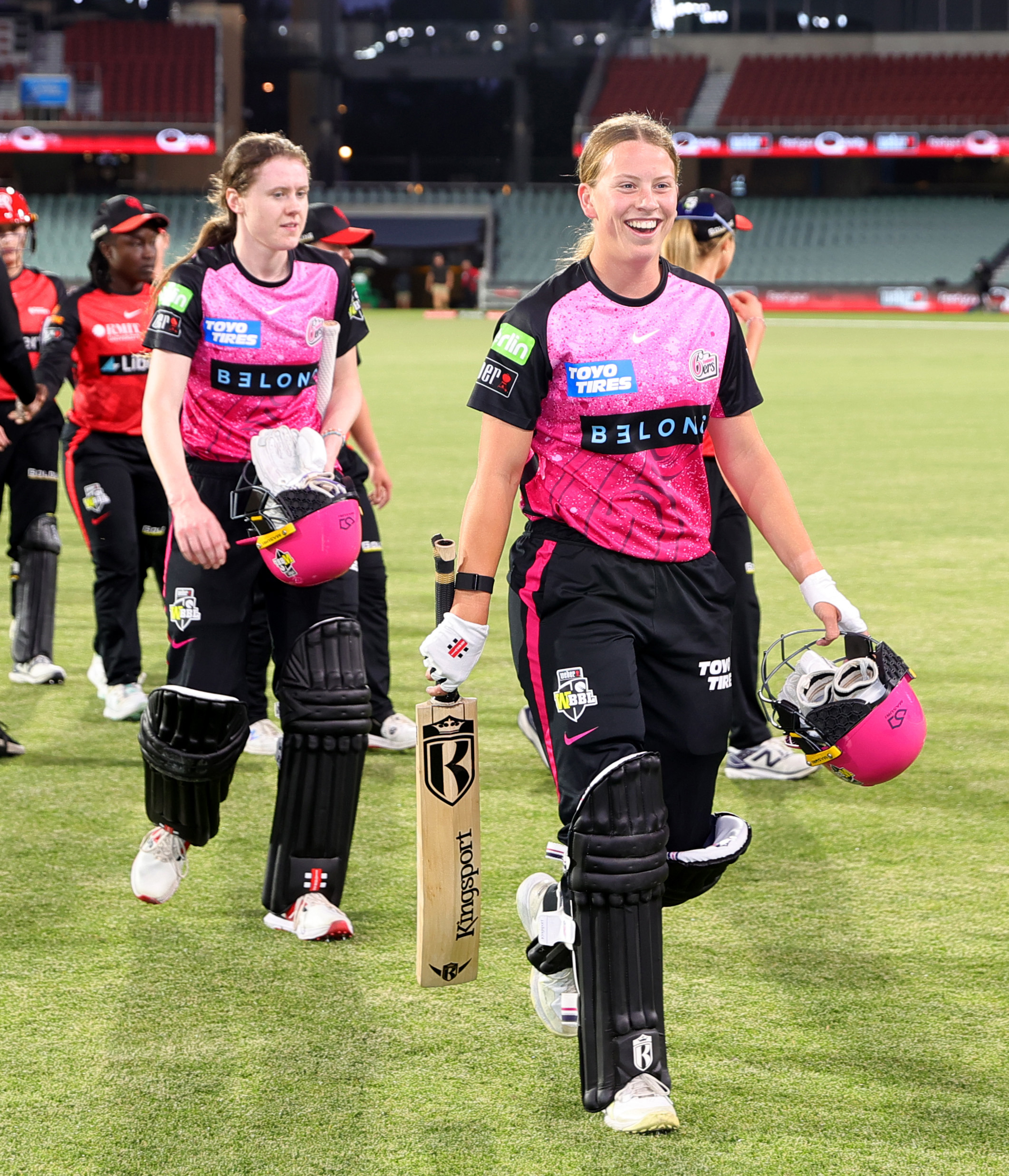 Caoimhe Bray (right) of the Sydney Sixers and Sarah Bryce.