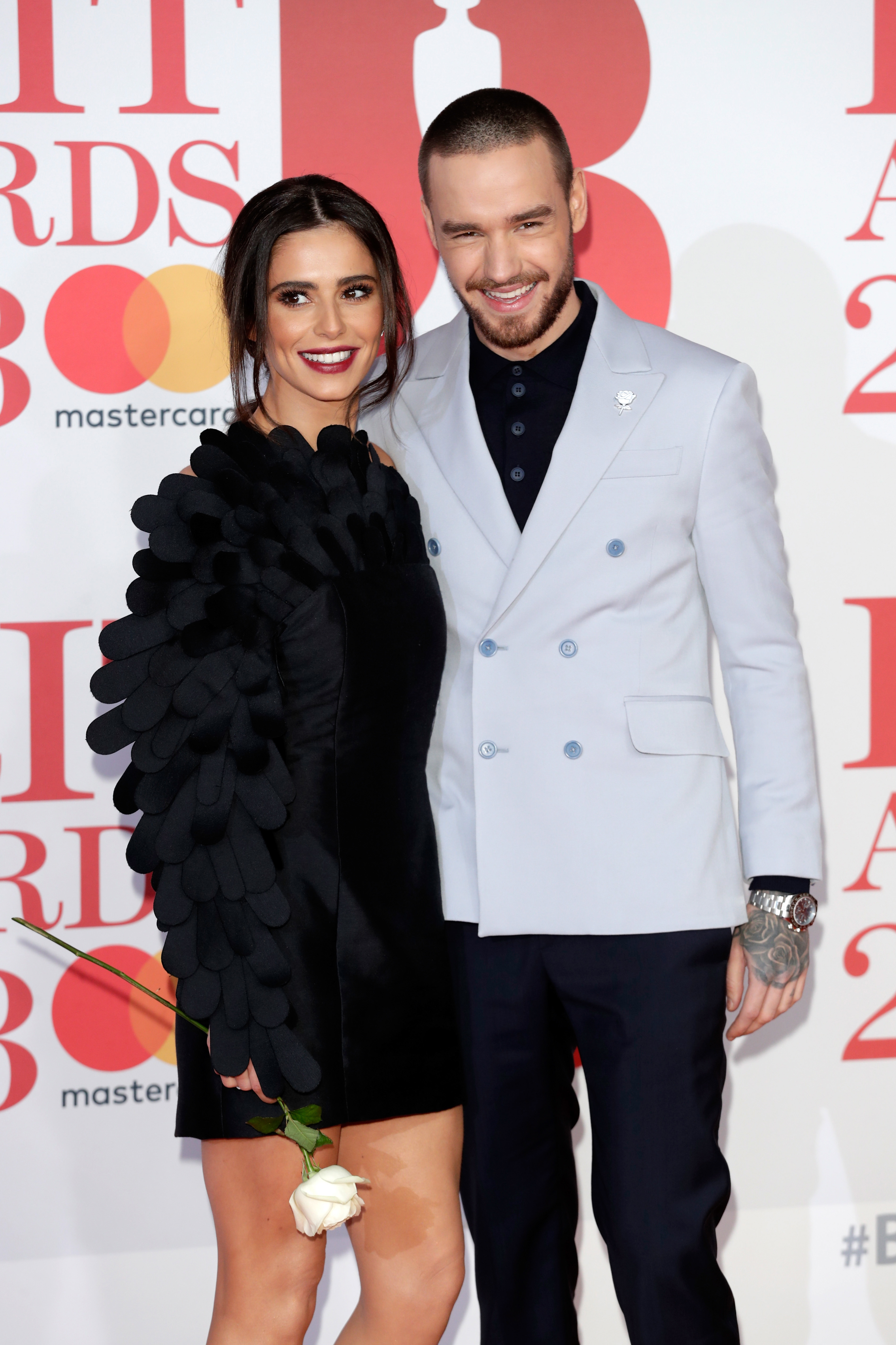 Liam Payne and Cheryl Cole attend The BRIT Awards 2018 held at The O2 Arena on February 21, 2018 in London, England.