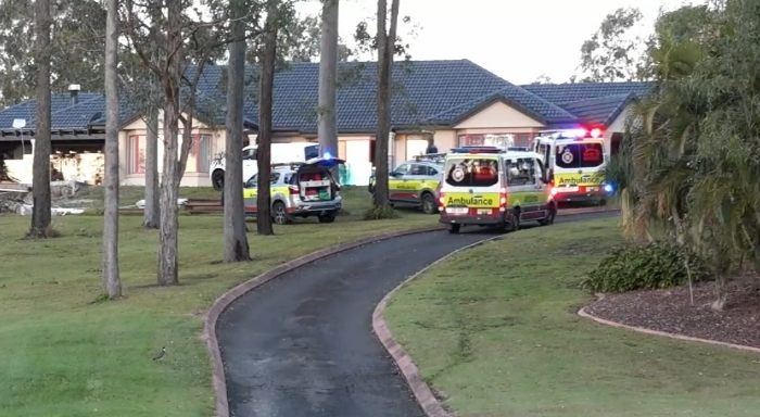 Paramedics treated two men and a baby girl at the scene