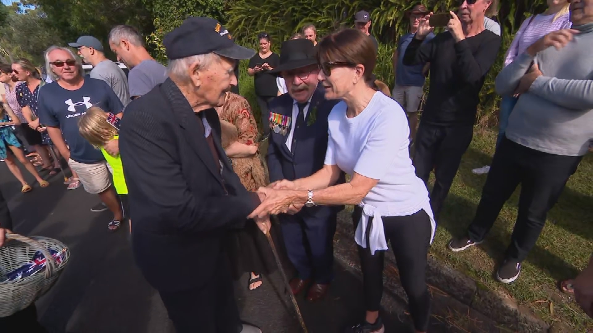 Jack Bartlett, 99, a veteran from NSW Central Coast and the Anzac Day celebrations at his Avoca home.