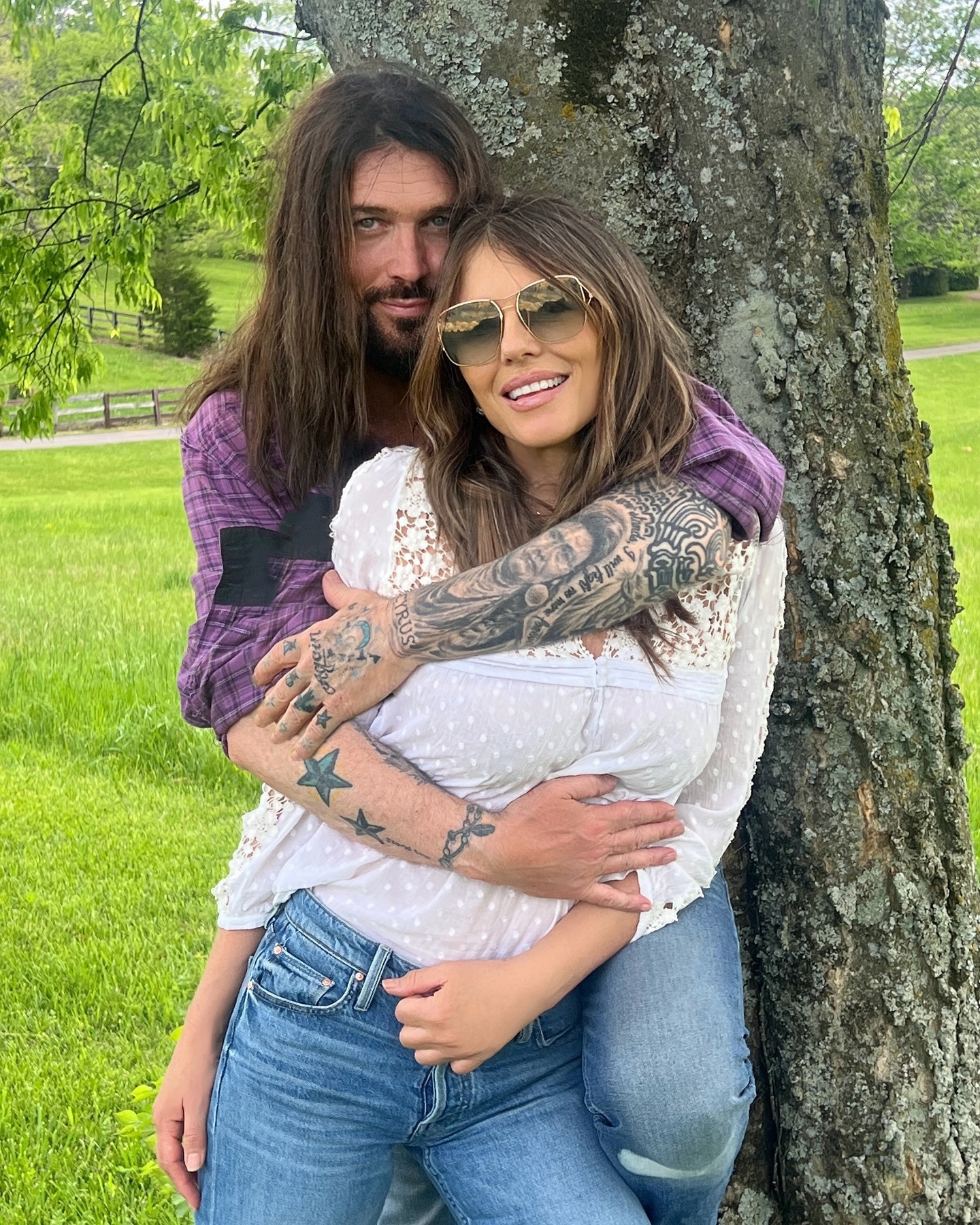 Elizabeth Hurley and Billy Ray Cyrus pose for new photos after confirming their unlikely romance