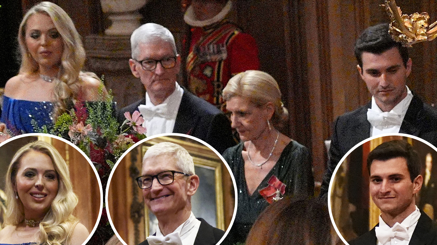 Tiffany Trump, Tim Cook and more at the State Banquet in Windsor Castle, England, on day one of U.S. President Donald Trump and First Lady Melania Trump's second state visit to the UK, Wednesday Sept. 17, 2025. 