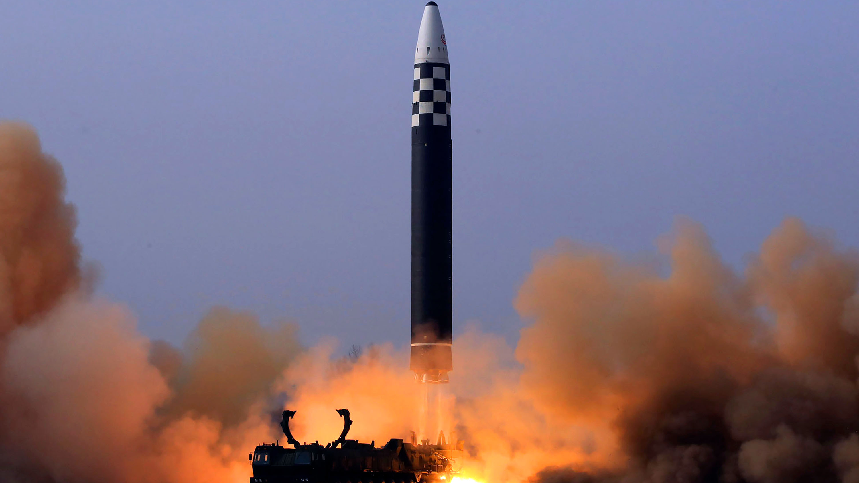 North Korean Hwasong-17 intercontinental ballistic missile launch