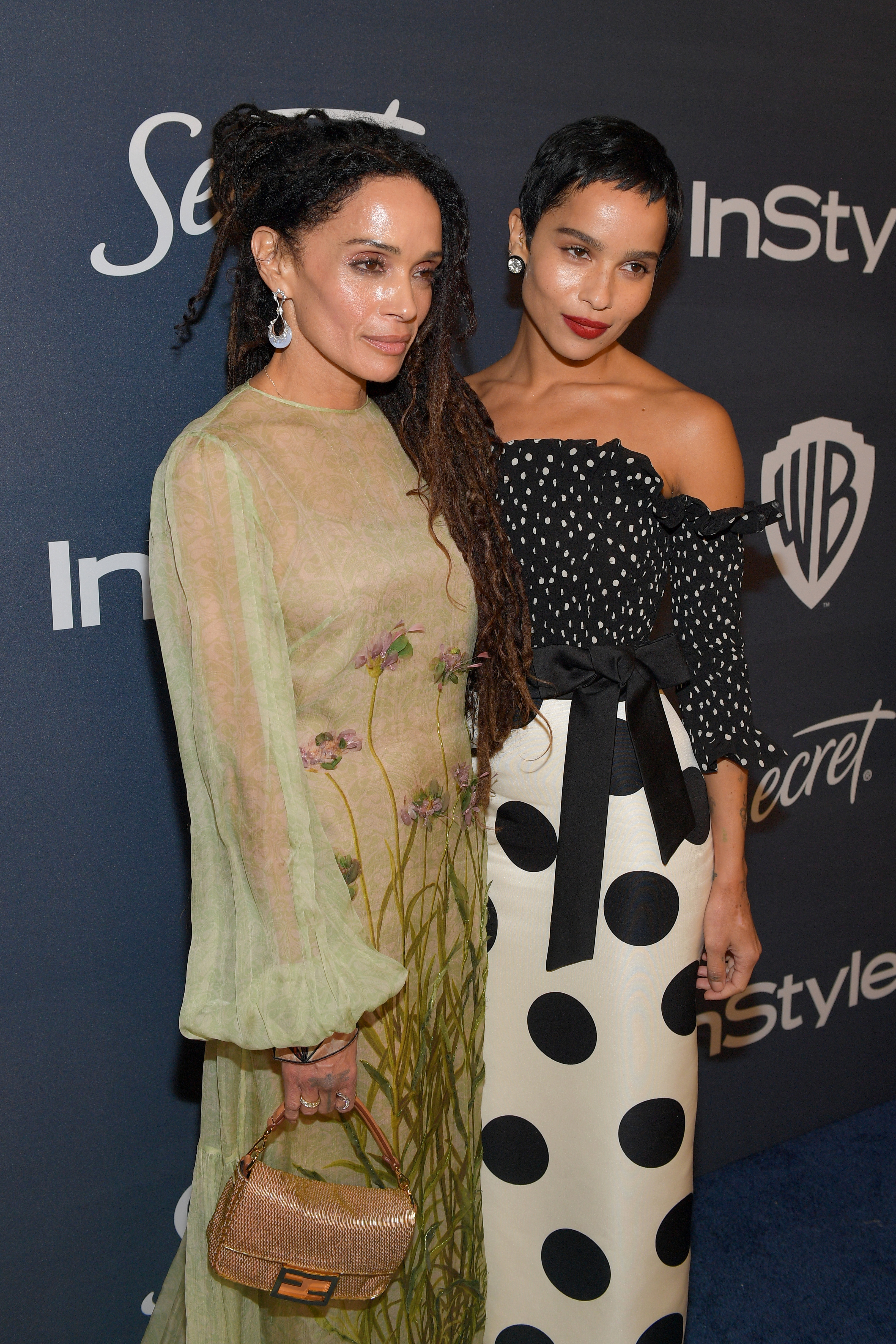 Lisa Bonet and Zoe Kravitz attend The 2020 InStyle And Warner Bros. 77th Annual Golden Globe Awards Post-Party at The Beverly Hilton Hotel on January 05, 2020