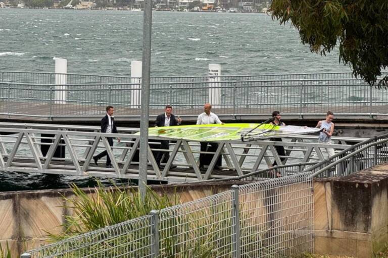 Fordham looked over to the water, noticed a group in trouble and rushed over with his team.