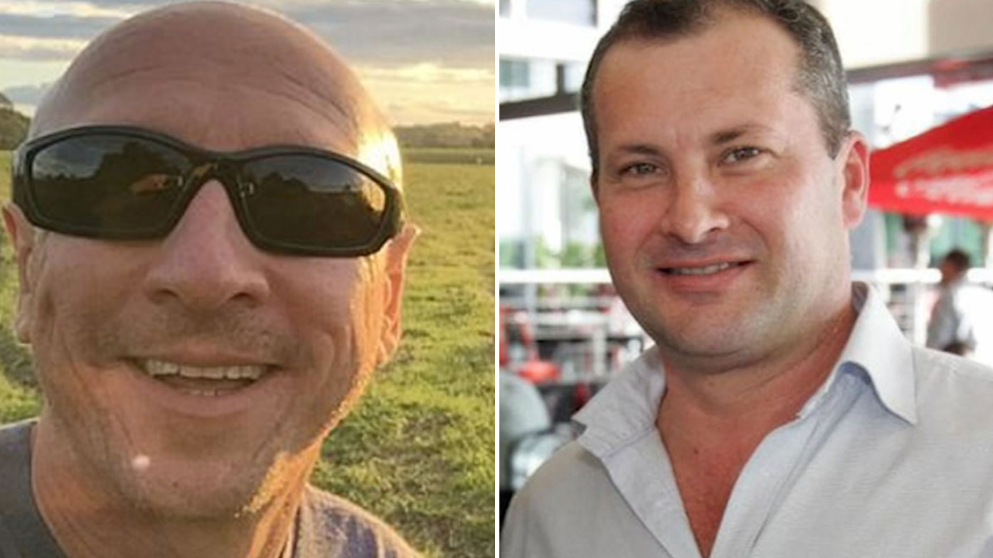 Jamie Ogden (left) and Grant Kuhnemann (right) were killed in the 2019 helicopter crash near Anna Bay.