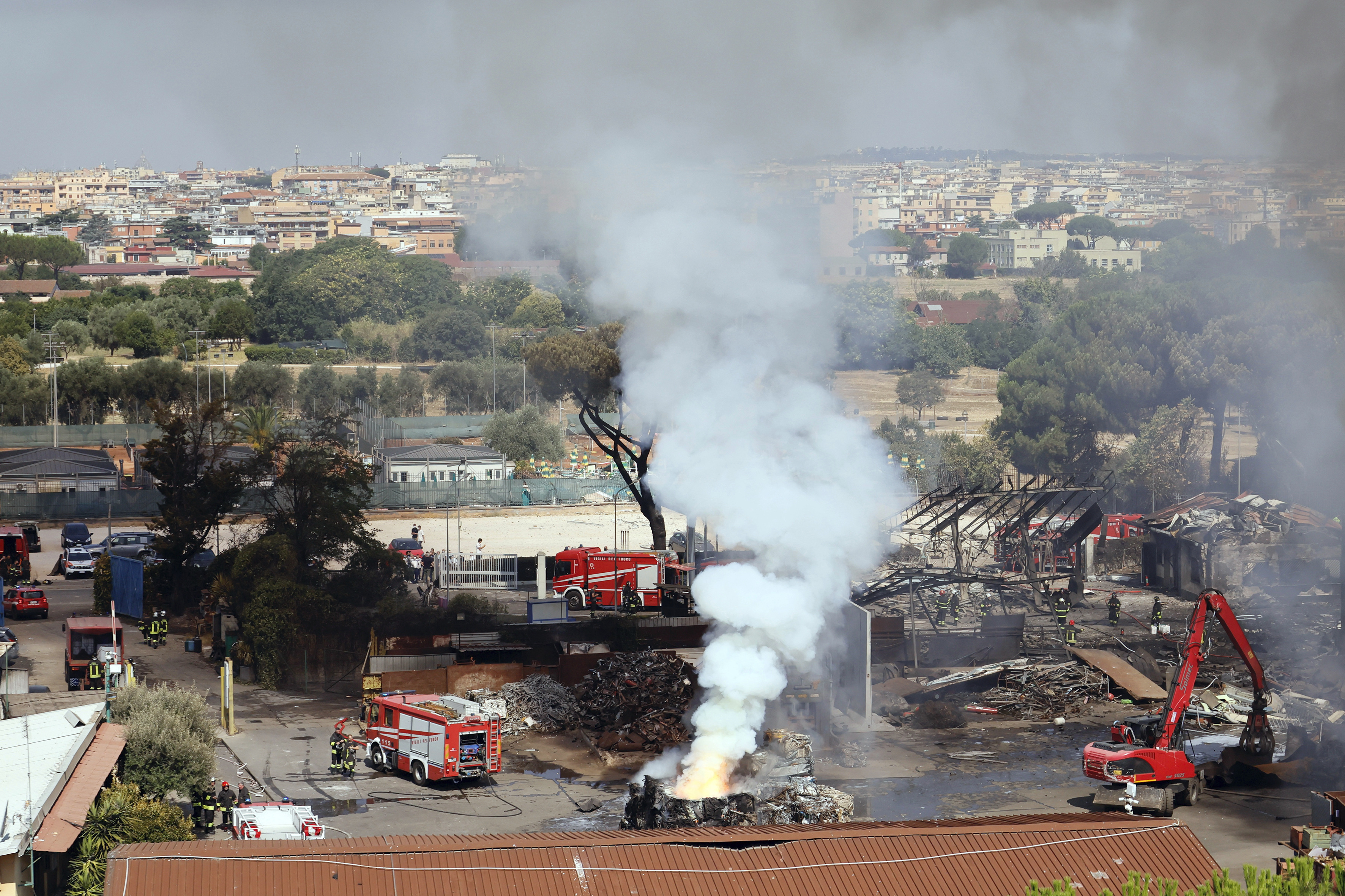 A gas station explosion early Friday in southeastern Rome injured at least 40 people, including 11 police officers and one firefighter, but immediate rescue intervention avoided a much more tragic outcome, local authorities and rescuers said.