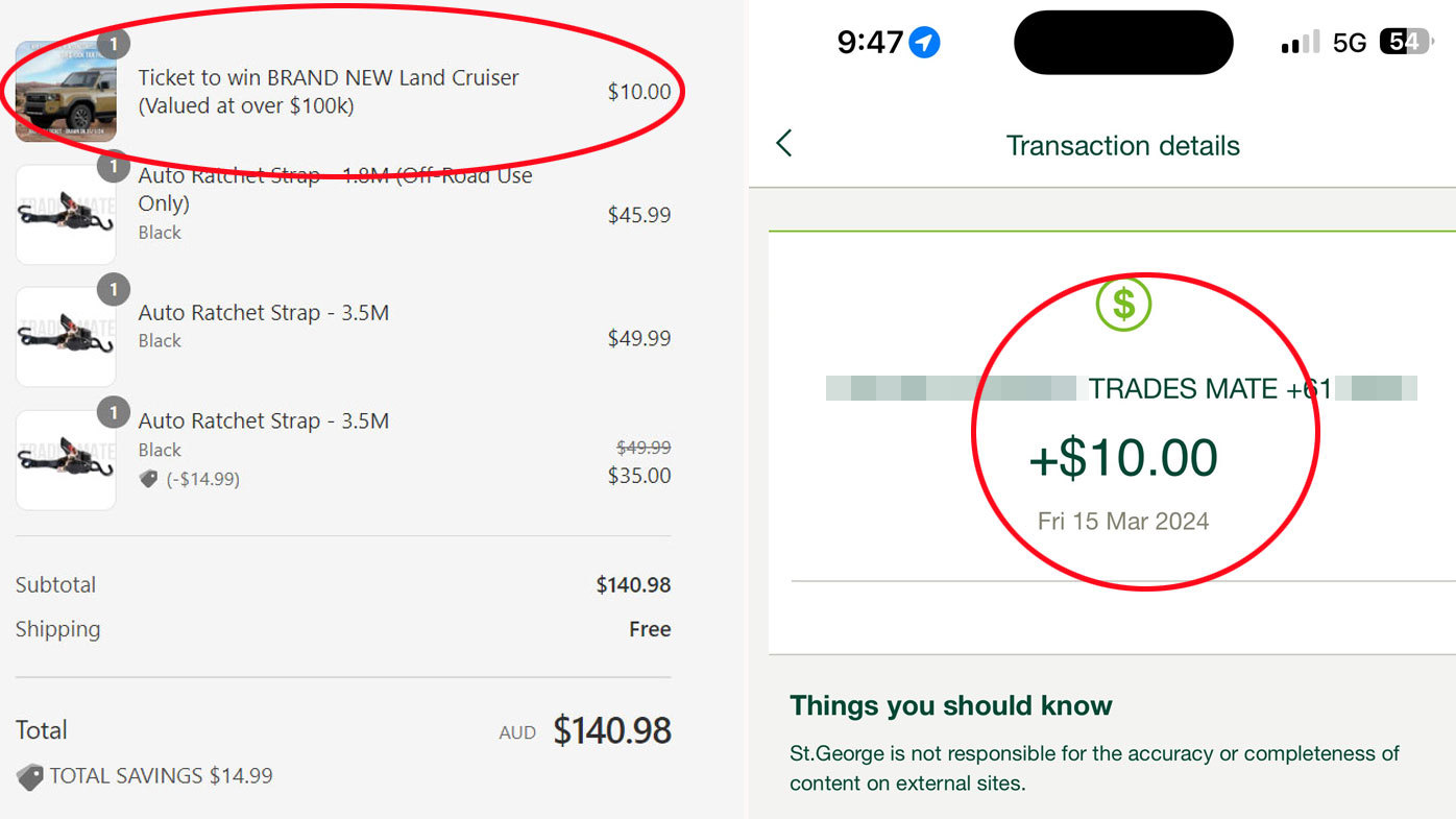 Trades Mate LandCruiser raffle